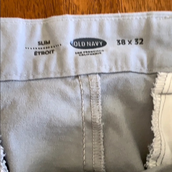 Old Navy slim fit grey khakis - Picture 3 of 3